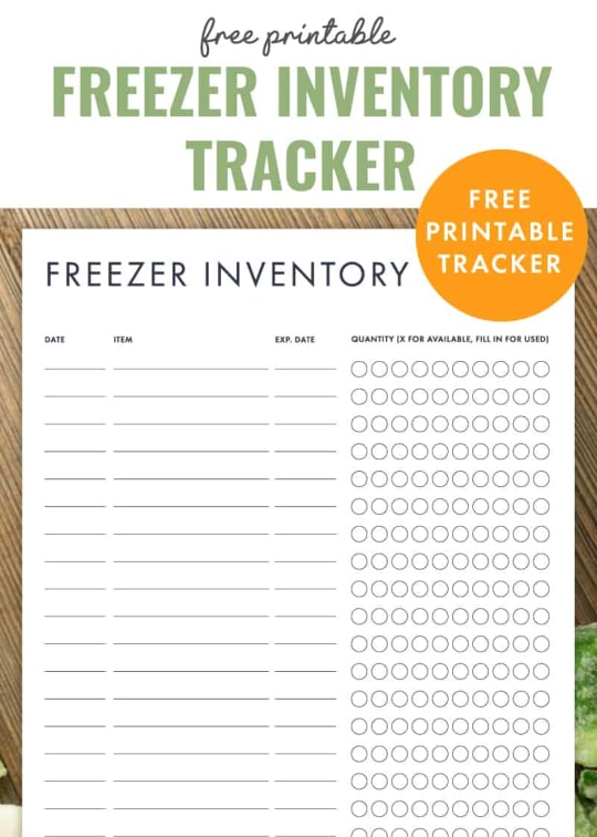 Printable Freezer Inventory Checklist: Keep Your Freezer Organized